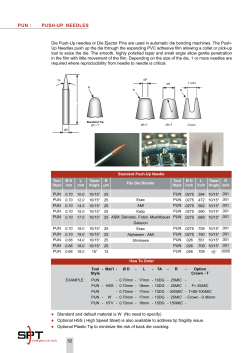 pun : push-up needles - Small Precision Tools