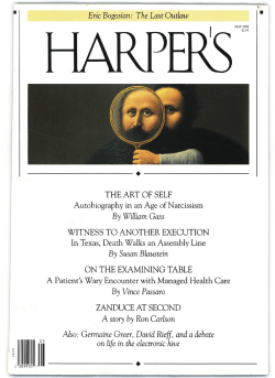 Eric Bogosian: The Last Outlaw THE ART OF SELF Autobiography