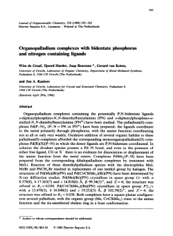 Organopalladium complexes with bidentate phosphorus and