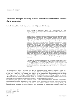 Enhanced nitrogen loss may explain alternative stable states in