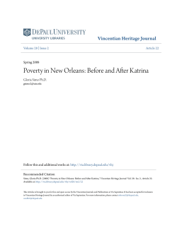 Poverty in New Orleans: Before and After Katrina