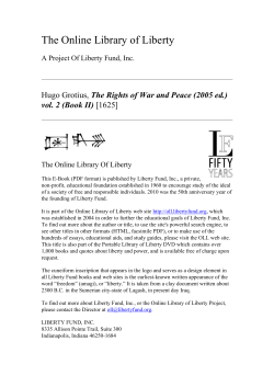 The Rights of War and Peace (2005 ed.) vol. 2 (Book II)
