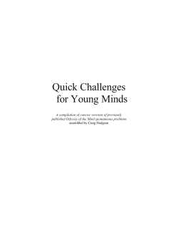 Quick Challenges for Young Minds