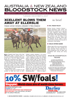 Breeders Digest - ANZ Bloodstock News