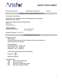 Arisfor&reg; Bond SDS