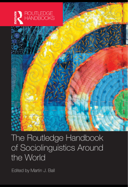 The Routledge Handbook of Sociolinguistics Around