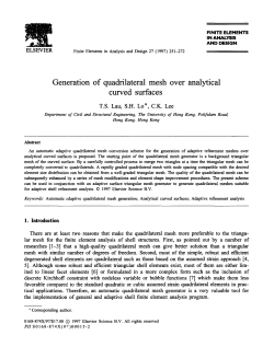 Generation of quadrilateral mesh over analytical curved