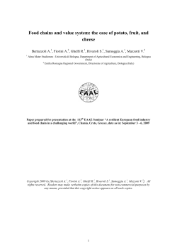 Food chains and value system: the case of potato