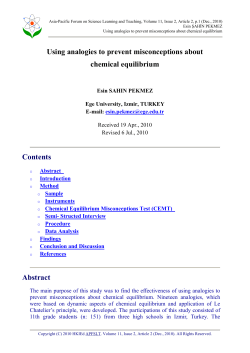 Using analogies to prevent misconceptions about chemical