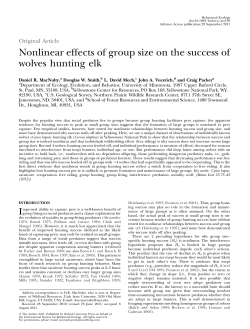 Nonlinear effects of group size on the success of