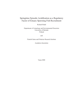 Springtime Episodic Acidification as a Regulatory Factor of Estuary