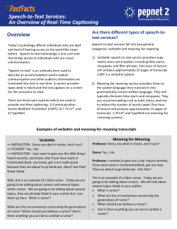 Speech-to-Text Services: An Overview of Real