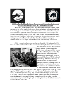 SNCC vs Black Panthers