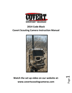 Page 2014 Code Black Covert Scouting Camera Instruction Manual