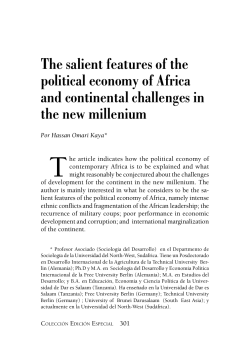 The salient features of the political economy of Africa