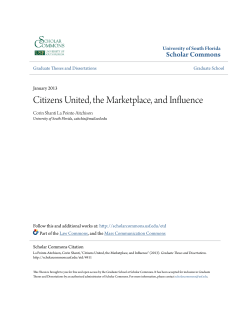 Citizens United, the Marketplace, and Influence