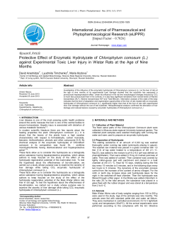 Protective Effect of Enzymatic Hydrolyzate of Chlorophytum comosum