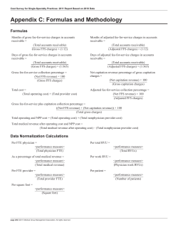 Appendix C: Formulas and Methodology