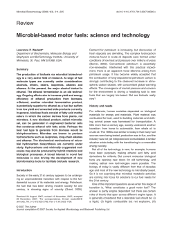Microbial-based motor fuels: science and