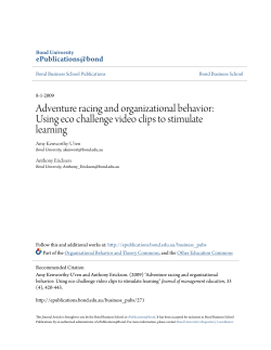 Adventure racing and organizational behavior: Using eco challenge