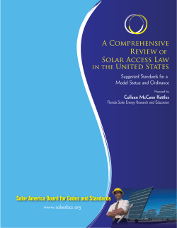 A Comprehensive Review of Solar Access Law in the United States