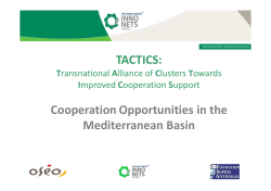 Cooperation Opportunities in the Mediterranean Basin, Jean No&euml;l