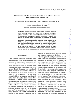 Characteristics of the Foil Lens for the Correction of the