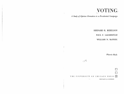 A Study of Opinion Formation in a Presidential Campaign