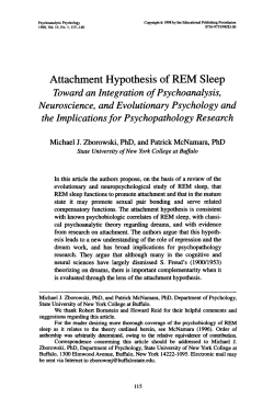 Attachment Hypothesis of REM Sleep