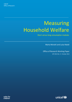 Measuring Household Welfare