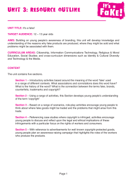 Support Notes - building respect for copyright