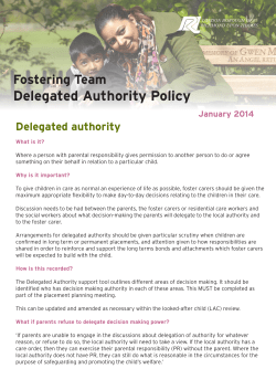 Delegated Authority Policy - London Borough of Richmond upon