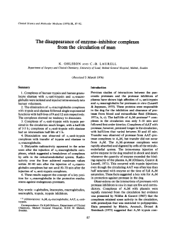 The Disappearance of Enzyme-Inhibitor
