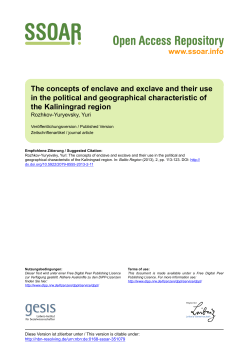The concepts of enclave and exclave and their use in the