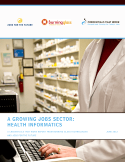 a growing jobs sector: health informatics