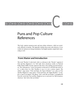 Puns and Pop Culture References