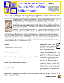 Gandhi Worksheet and Notes