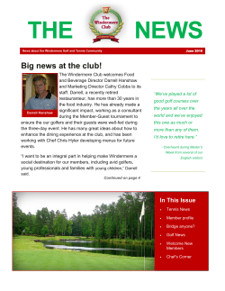 THE NEWS - The Windermere Club
