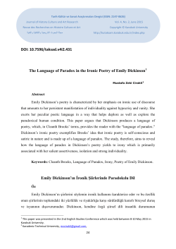 DOI: 10.7596/taksad.v4i2.431 The Language of Paradox in the