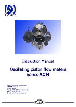 Oscillating piston flow meters Series ACM