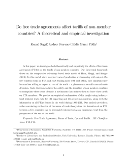 Do free trade agreements affect tariffs of non