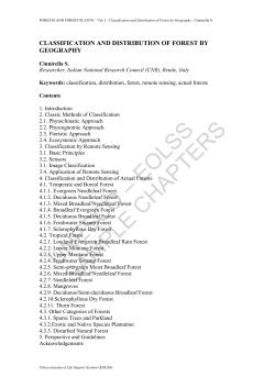 Classification and Distribution of Forest by Geography