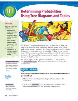 Determining Probabilities Using Tree Diagrams and Tables
