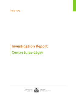 Final Report - Commissariat aux services en fran&ccedil;ais