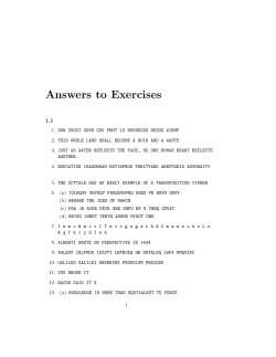 Answers to Exercises