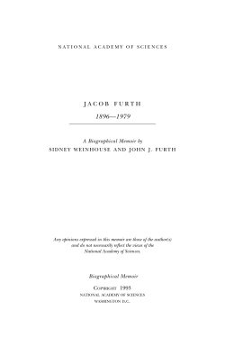 jacob furth - National Academy of Sciences