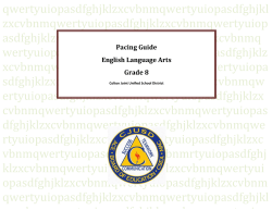 Pacing Guide English Language Arts Grade 8