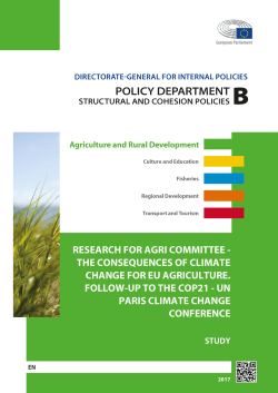 The consequences of climate change for EU agriculture