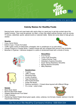 Catchy Names for Healthy Foods
