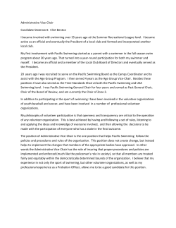Administrative Vice-Chair Candidate Statement